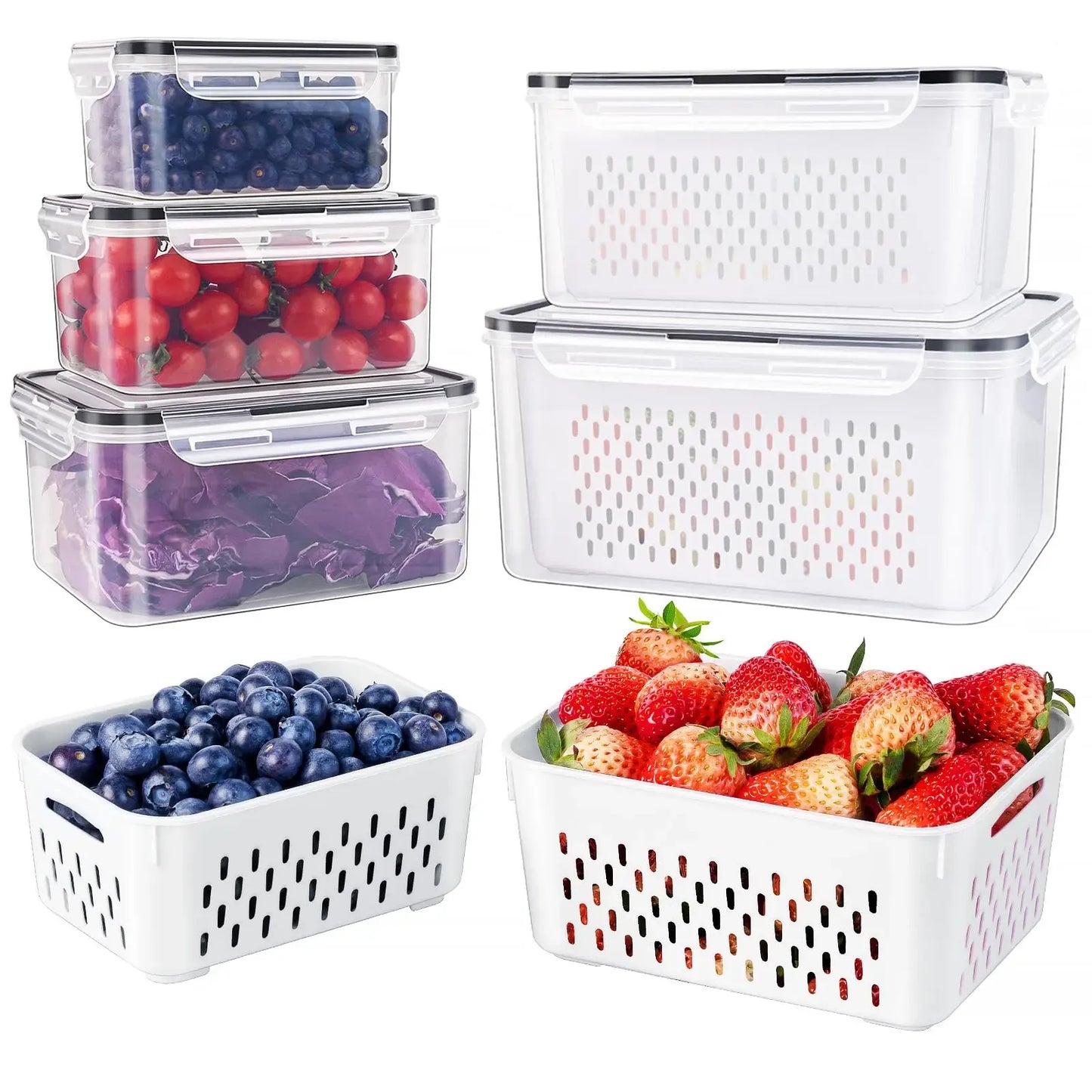 🔥Limited-time 50% off✨Refrigerator Organizer Box - Stackable Fruit Storage Container