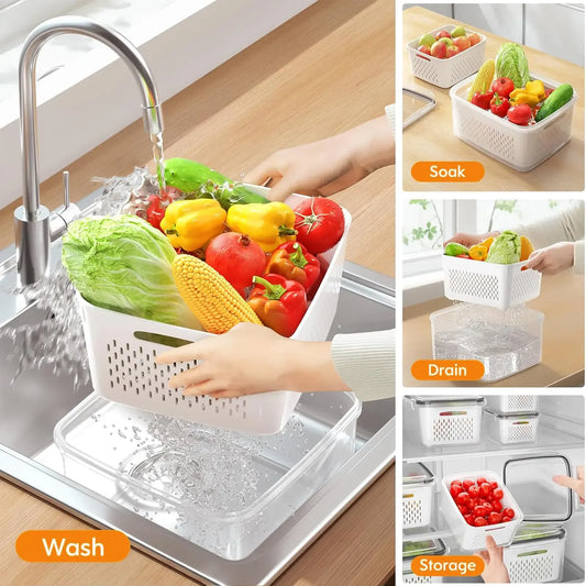 🔥Limited-time 50% off✨Refrigerator Organizer Box - Stackable Fruit Storage Container