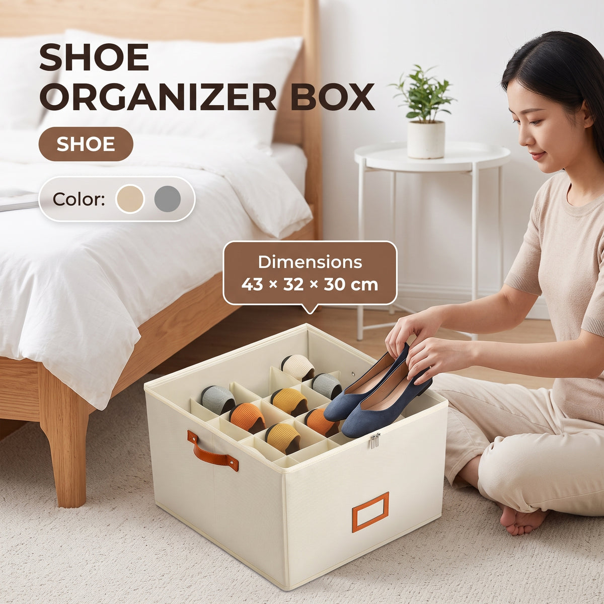 👟 Fabric Shoe Organizer Storage Box Foldable Shoe storage box