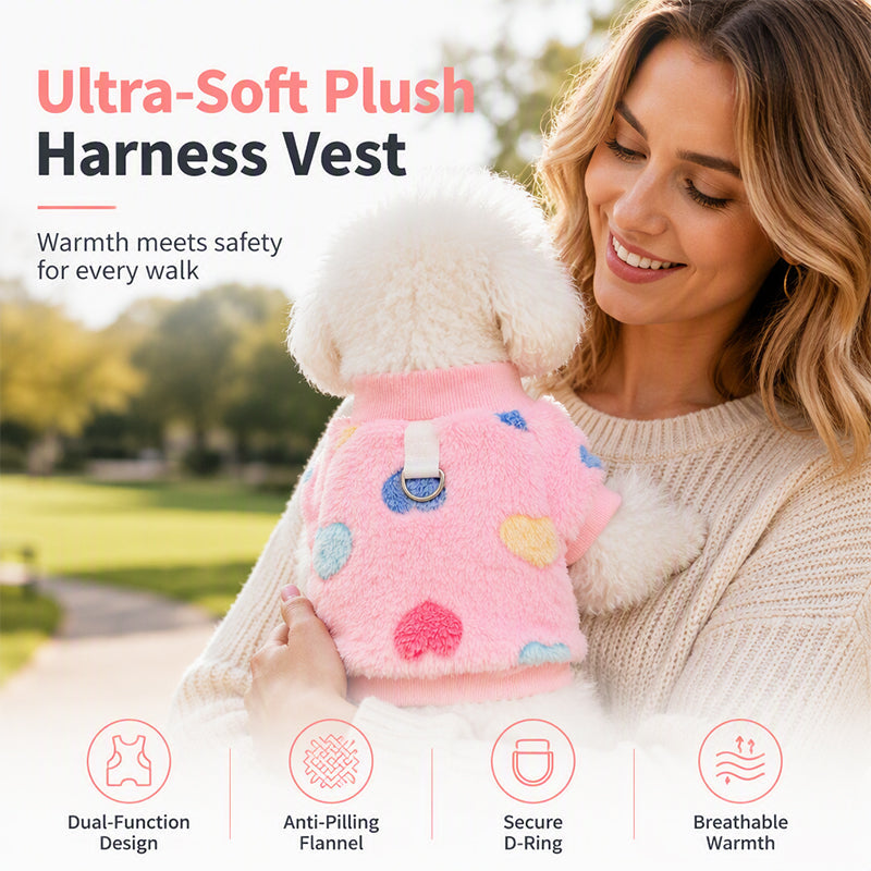 🐶 Dog Vest With Built-In Leash – Warm & Easy to Wear