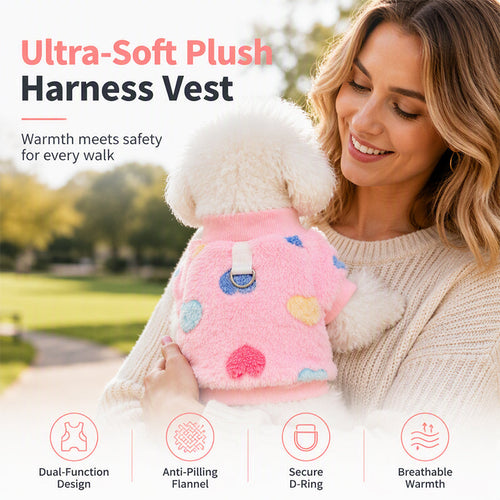 🐶 Dog Vest With Built-In Leash – Warm & Easy to Wear