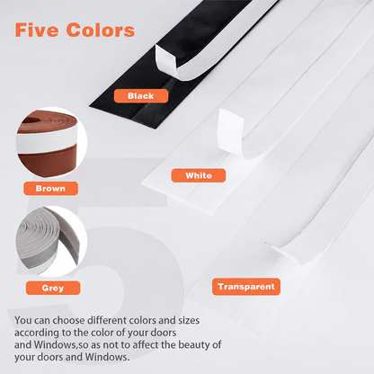 ✨16.4Ft Door Weather Stripping | Adhesive Draft Stopper Seal Strip for Doors, Windows & Shower Doors