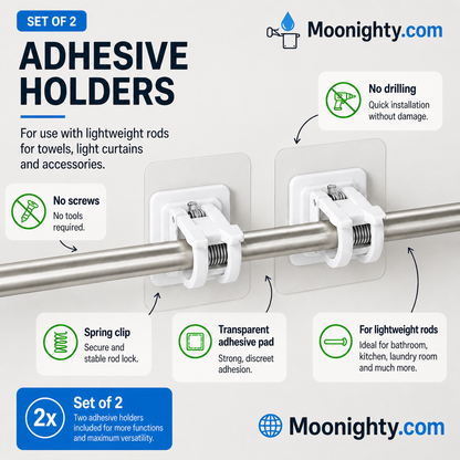 🔥50%off🔥Nail-Free Adjustable Curtain Rod Hooks