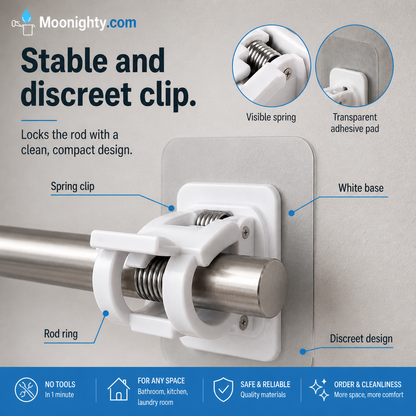 🔥50%off🔥Nail-Free Adjustable Curtain Rod Hooks