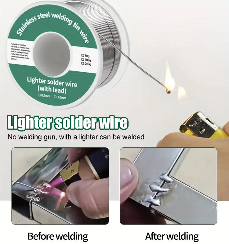 🔥⏳🔥 Limited-Time Buy 1 Get 1 Free! ⏰🔥Aluminum Stainless Steel Lighter Solder Wire