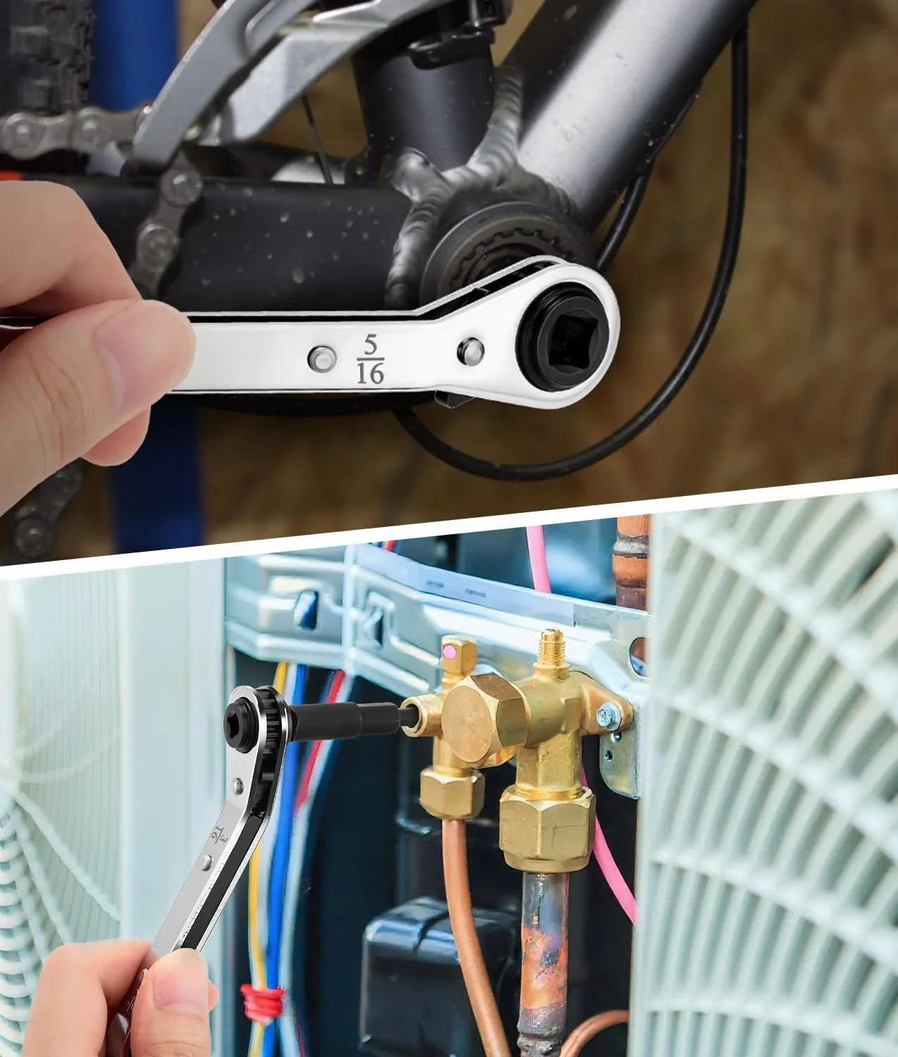 50% off the first 100 customers on the 4-in-1 HVAC ratchet wrench set with S2 hex bit adapter.