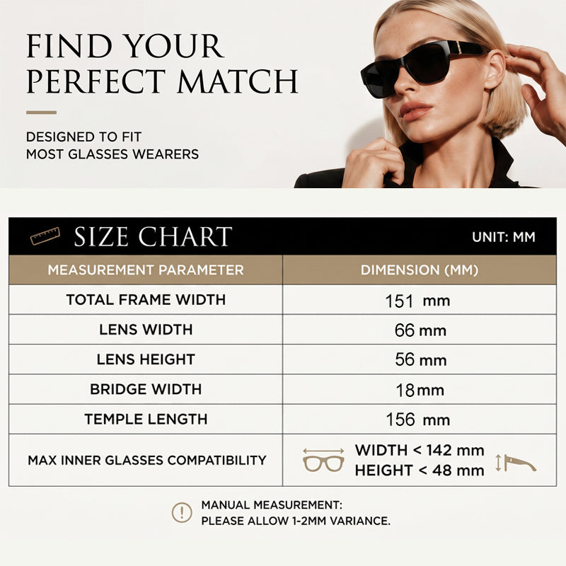 🔥 50% OFF · Large Sunglasses to Wear Over Glasses for Women