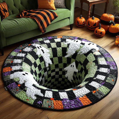 🎃First 50 Customers Enjoy 51% oFF🔥3D Skeleton Vortex Quilted Round Halloween Rug