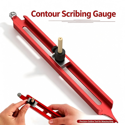🧰New aluminum alloy🔥Irregular Contour Measuring Radian Ruler with Lock