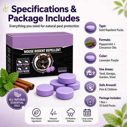 🐭 Final two hours! Half-price offer! 🔥 All-natural peppermint and cinnamon repellent blocks for pest and rodent control 🕷️🐍