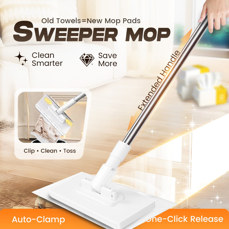 👑 50% off！🏆Disposable Dust Mop with 10 Reusable Cloths