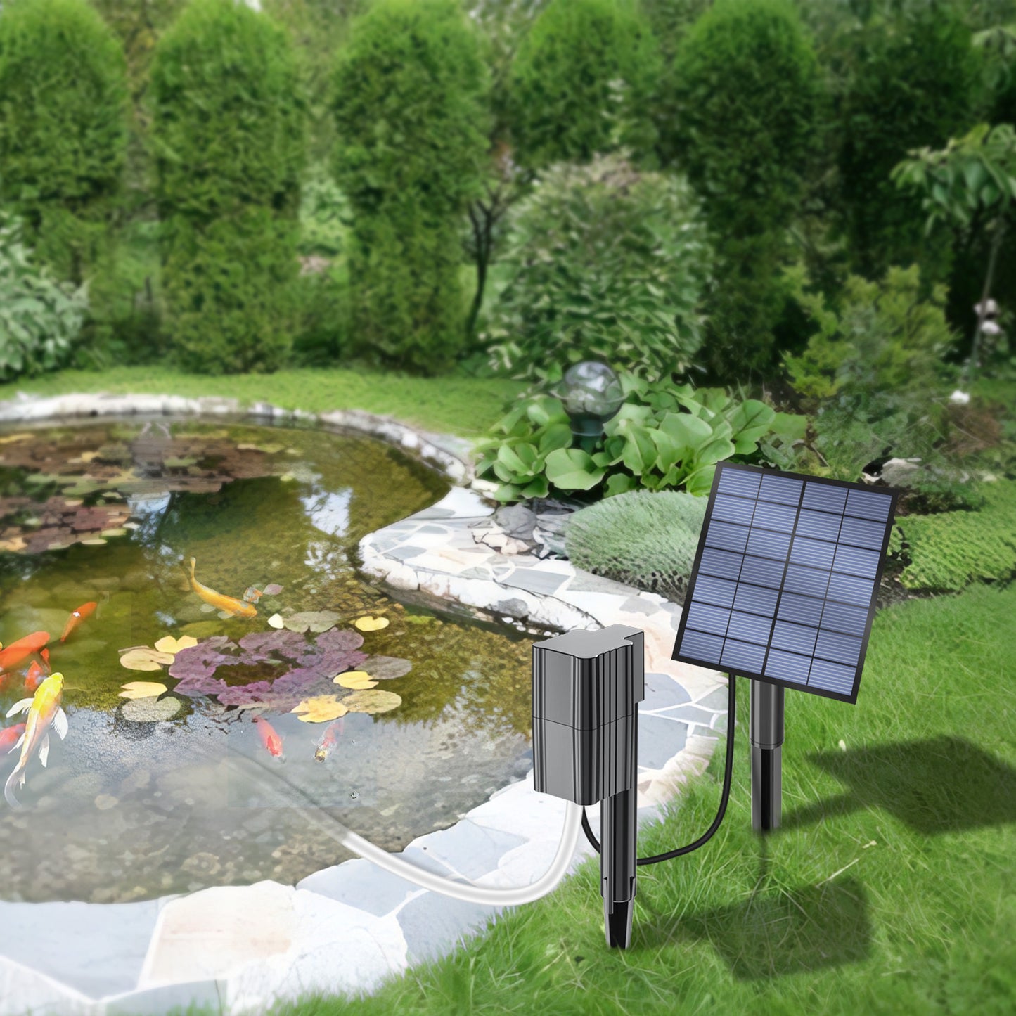 🌞 Solar Energy Pond Aerator with Air Pump – Zero Electricity Costs – Keep Fish Healthy and Water Clear – 50% OFF 🐟💧