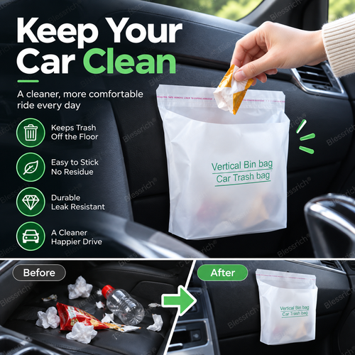 💞50K+ SOLD!🚗Self-Adhesive Car Cleaning Bags Car Trash Bag🧹✨