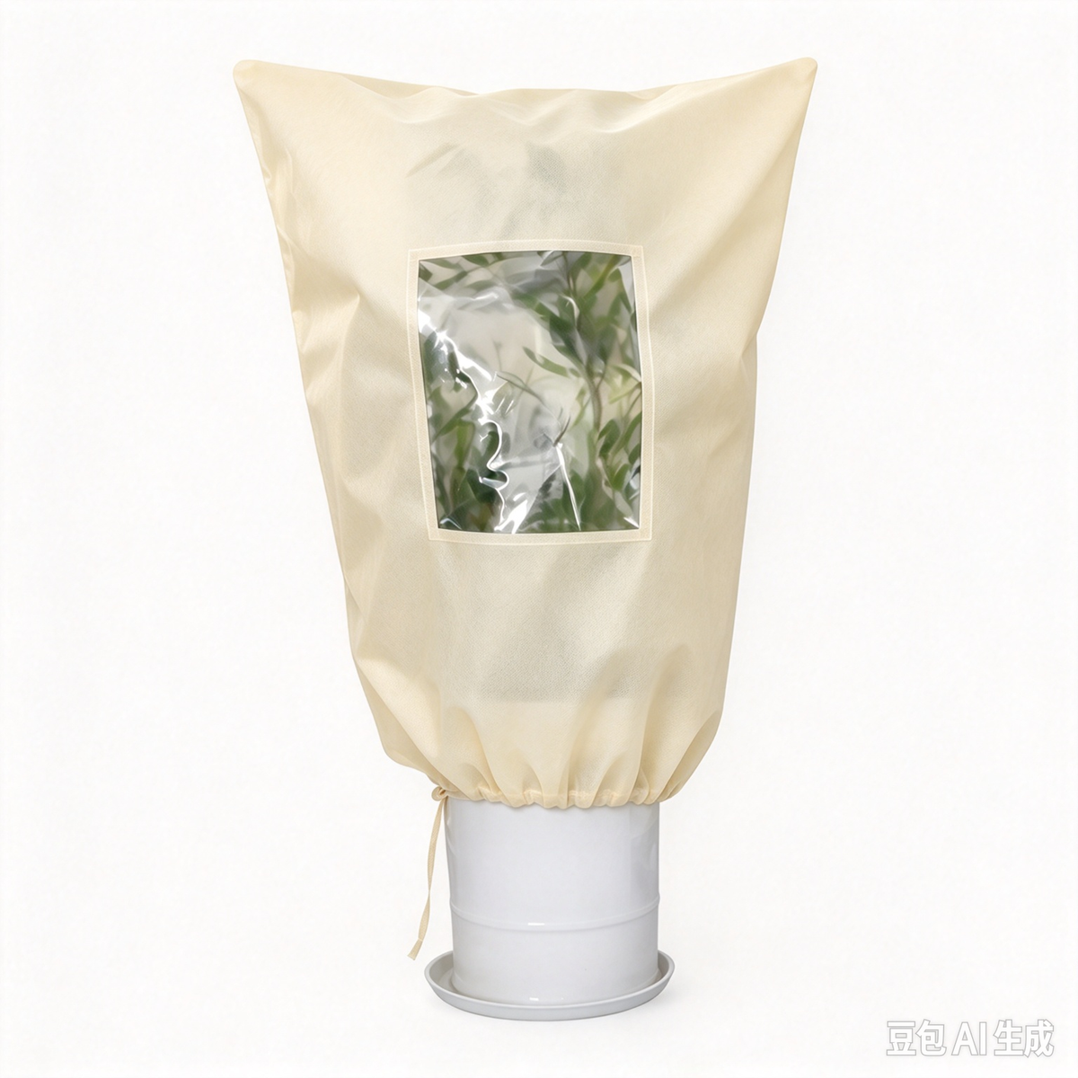 🌱 Winter Plant Cover — Freeze Protection, Zipper & Drawstring, Clear Window