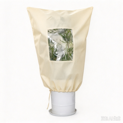🌱 Winter Plant Cover — Freeze Protection, Zipper & Drawstring, Clear Window
