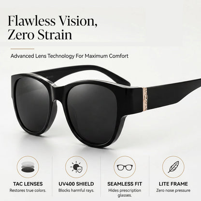 🔥 50% OFF · Large Sunglasses to Wear Over Glasses for Women