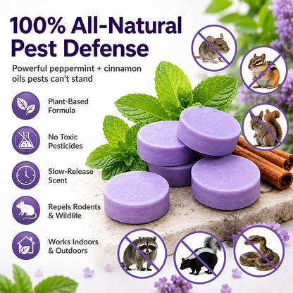 🐭 Final two hours! Half-price offer! 🔥 All-natural peppermint and cinnamon repellent blocks for pest and rodent control 🕷️🐍