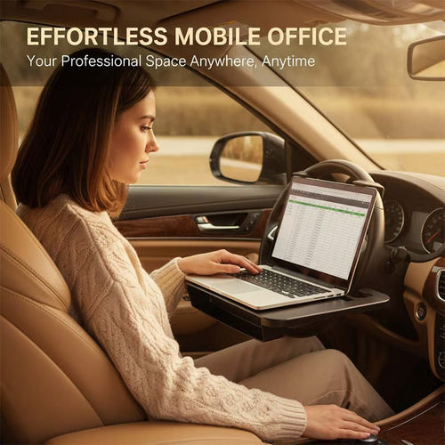 ✨50% Off For A Limited Time✨2-in-1 Car Steering Wheel Desk & Seat Gap Organizer Tray