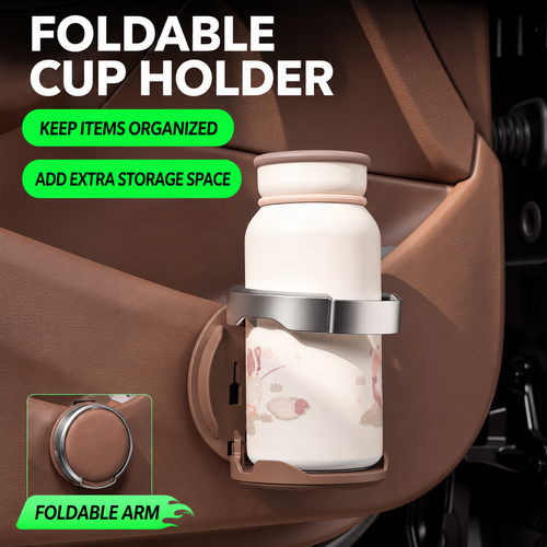 🚗Universal Foldable Car Cup Holder – Space-Saving Drink & Bottle Holder