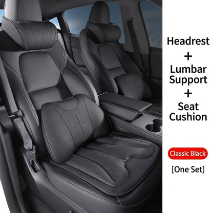 🔥50% OFF🎉Luxury Nappa Leather Car Neck Pillow – Premium Comfort & Support