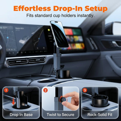 ❤️ 50% off for the first 50 customers! 🎉 Car Cup Holder Phone Mount — Supports 360° adjustment