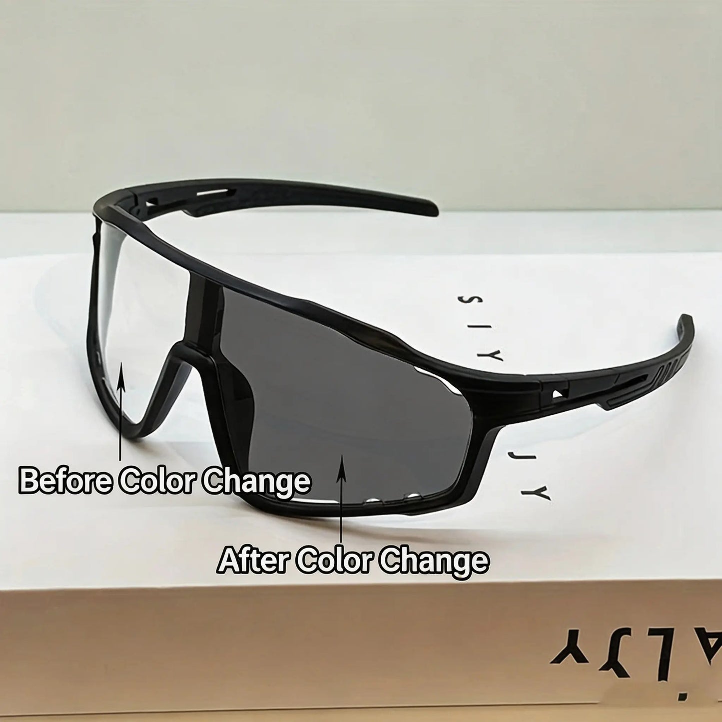 ✨ 50%off ✨ New Arrival: Photochromic UV-Protective Sports Sunglasses - Windproof & Sand-Resistant Cycling & Hiking Eyewear