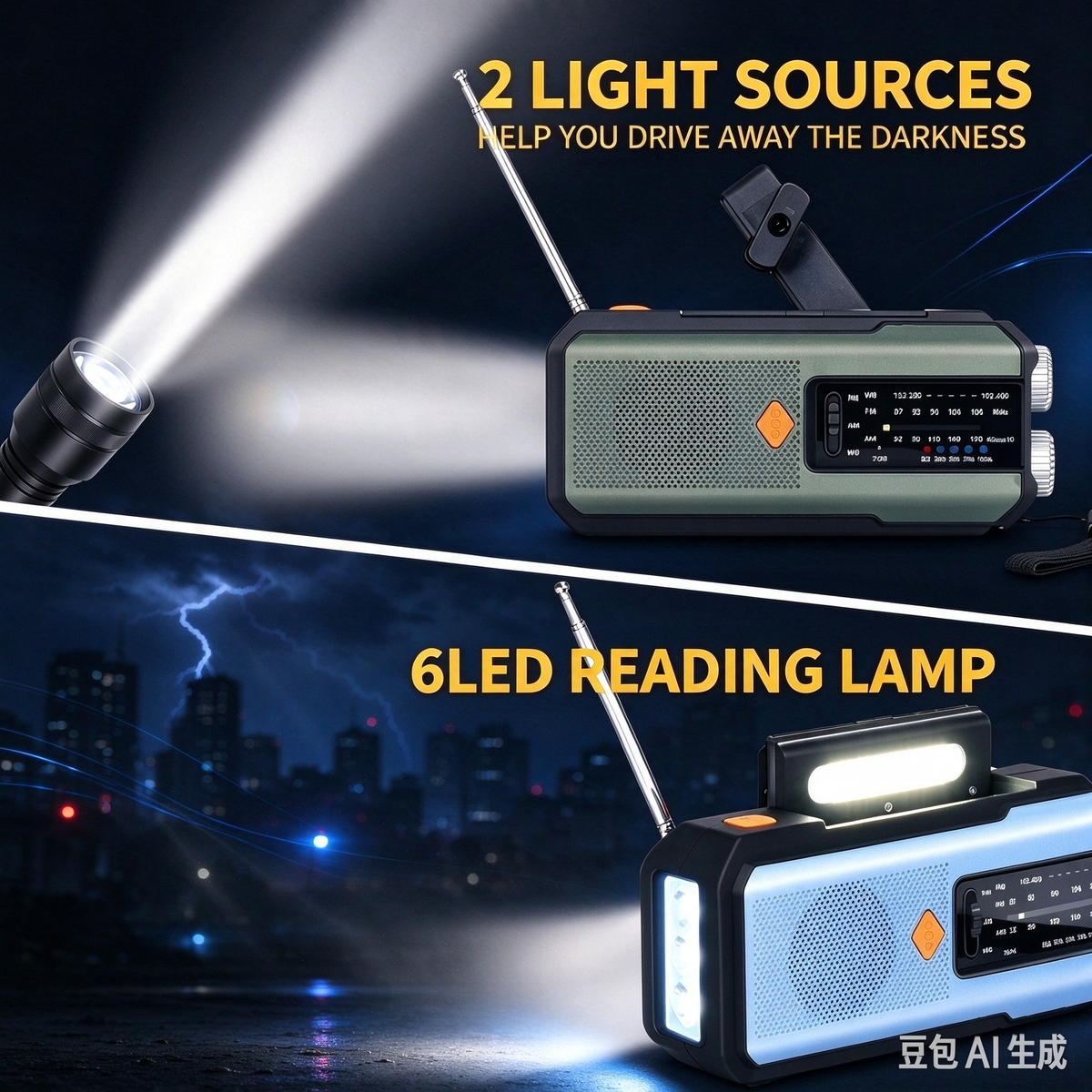 🔥 50% Off ✨Solar Hand-Crank Emergency Weather Radio