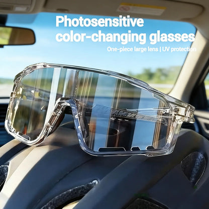 ✨ 50%off ✨ New Arrival: Photochromic UV-Protective Sports Sunglasses - Windproof & Sand-Resistant Cycling & Hiking Eyewear