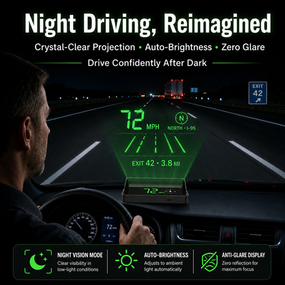 🚗Head-Up Display (HUD) Car GPS Digital Speedometer