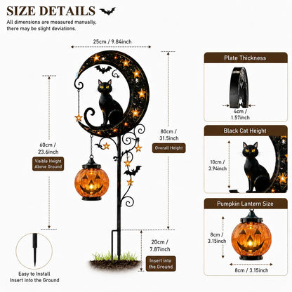 🎃 Halloween Early Bird Sale🌙 50% OFF Pumpkin Moon Garden Stake Light