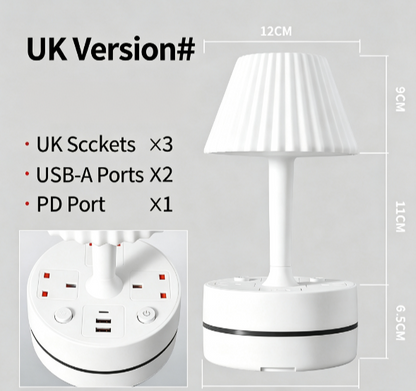💡 Bedside Lamp with Charging Station – Light Up & Power Up Your Nightstand 🔌