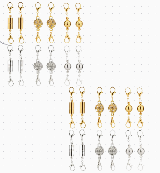 🔥12/24pcs Magnetic Necklace Clasps and Closures Necklace Clasps