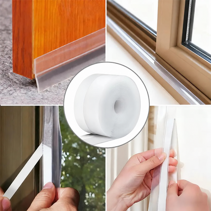 ✨16.4Ft Door Weather Stripping | Adhesive Draft Stopper Seal Strip for Doors, Windows & Shower Doors
