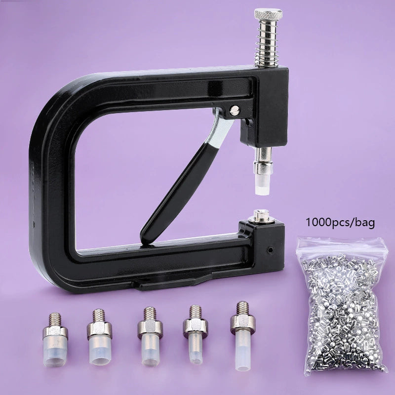 ✨50%off✨Manual Pearl Studding Machine Kit – DIY Rivet Tool for Clothes, Shoes, Bags & Handmade Ornaments