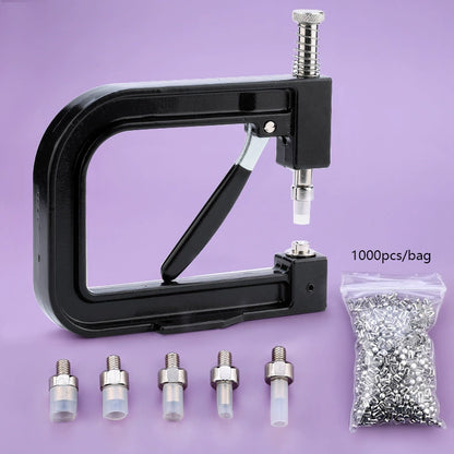 ✨50%off✨Manual Pearl Studding Machine Kit – DIY Rivet Tool for Clothes, Shoes, Bags & Handmade Ornaments