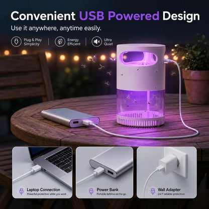 🔥2026 Hot Sale🔥Quiet UV Mosquito Trap – Chemical-Free & Safe for Kids & Pets🦟