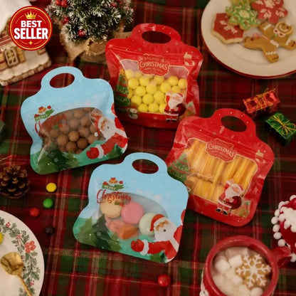 🎅LAST DAY SALE🎄Bestseller Self-Sealing Christmas Candy and Cookie Bags🍪Festive Self-Seal Treat Bags