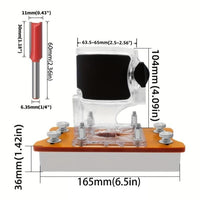 slotted plate + transparent cover + milling cutter