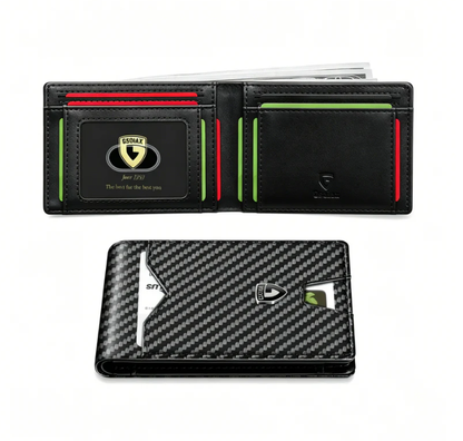 ⏳🔥LIMITED-TIME 50% OFF! ⏰RFID-Blocking Leather and Carbon Fiber Credit Card Holder