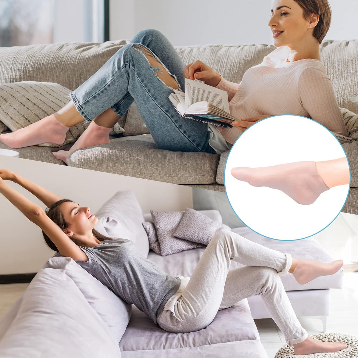 🥳Buy 1 Free 1🦶✨ Moisturizing Foot Mask Socks Silicone Gel Moisturizing Socks