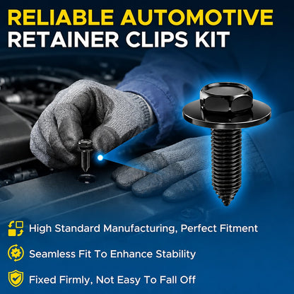⚙️ 50-piece set of 1/4-inch body bolts and U-nut clips