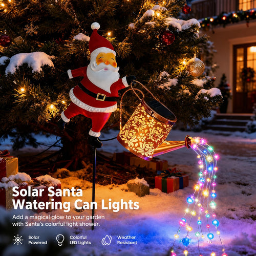 🎄🎅Santa Solar Watering Can Christmas Garden Light