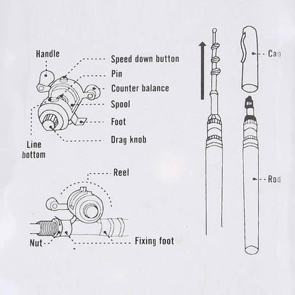🔥Limited-time 50% off🎣Pen-shaped pocket fishing rod!