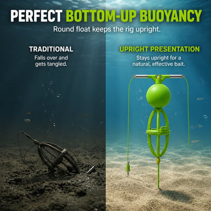 🎣 50% OFF Fishing Gear Deal – Tangle-Free Bottom-Up Feeder Basket System