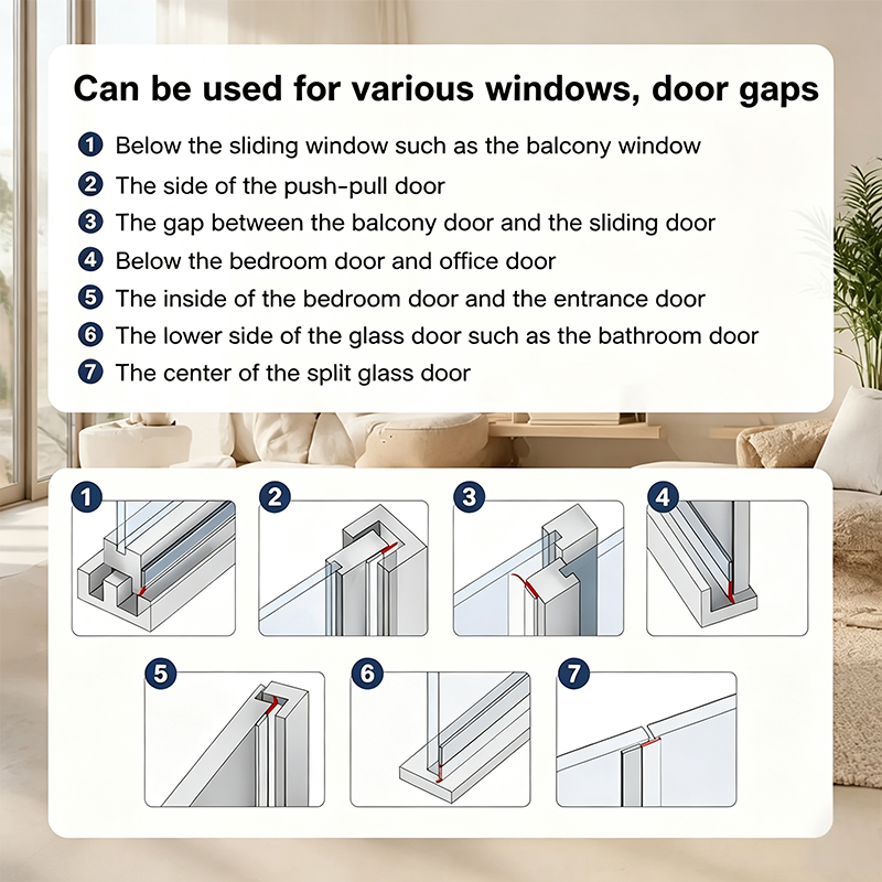 🚪 Self-adhesive door sealing and draft-proofing strip
