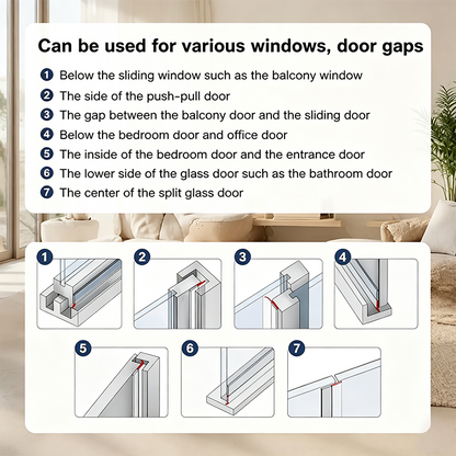🚪 Self-adhesive door sealing and draft-proofing strip