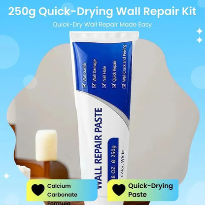 🔥Buy 1 Get 1 Free🔥THE ULTIMATE White Drywall Repair Paint Kit – No Sanding, No Primer, No Mess. Fix Nail Holes, Cracks & Dents in Minutes