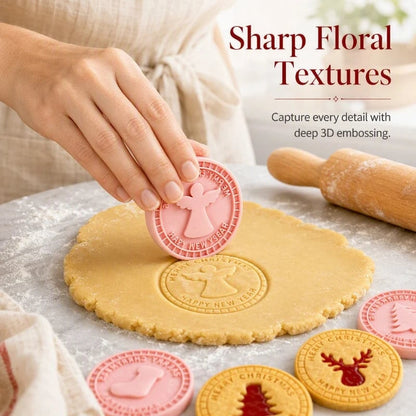🔥50% OFF🎄Festive Christmas Cookie Cutter Set 3D Holiday Baking Stamps