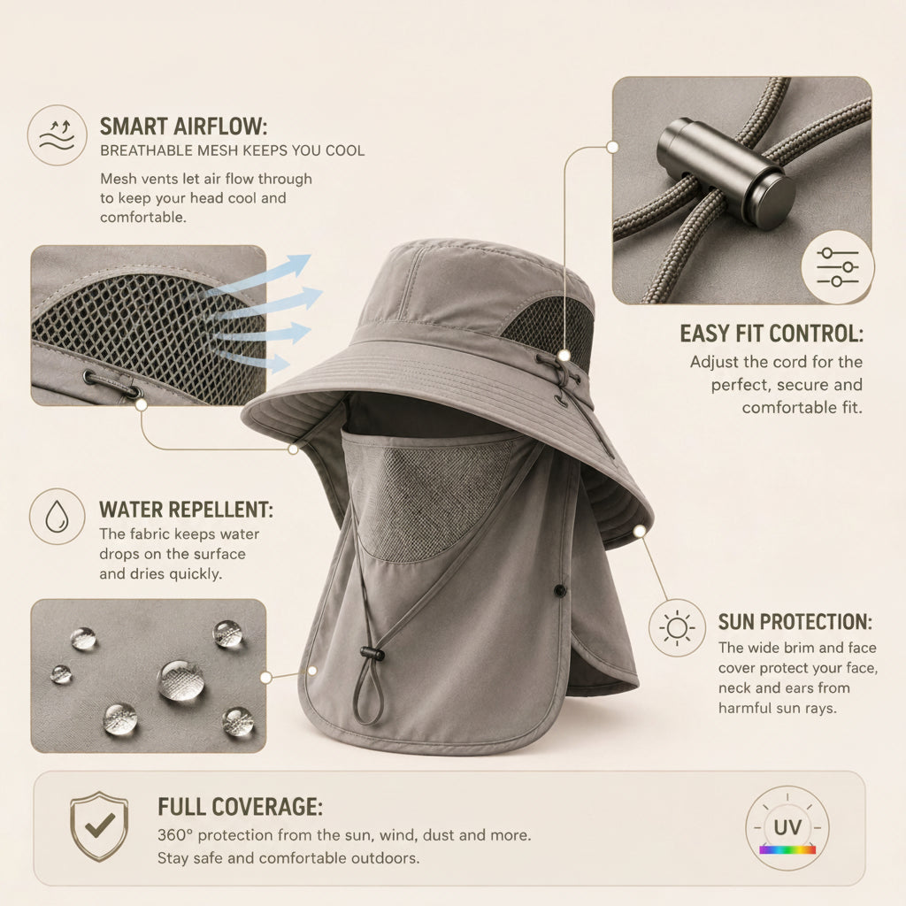 ✨50% OFF 🧢 360 ° All-round Sun Protection Adventure Hat