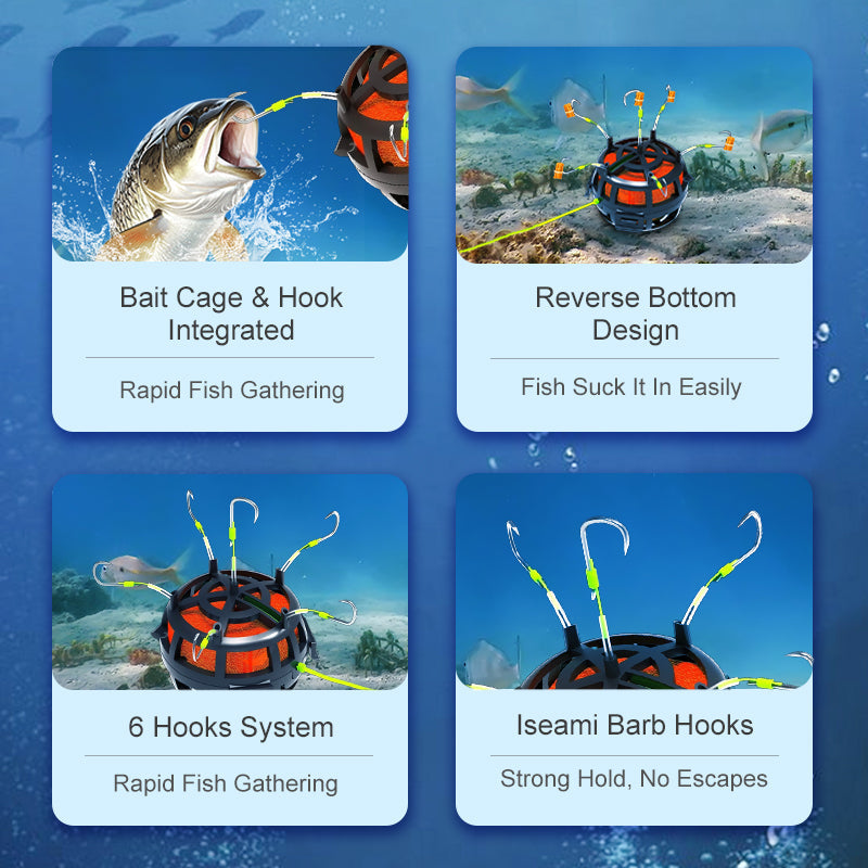☀️Limited-time 50% off🥇Reverse Bottom Bait Cage Fishing Hook